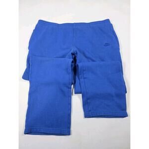Vintage Nike Sweatpants Mens Med Blue Made USA Swoosh Embroidered Fleece 90s